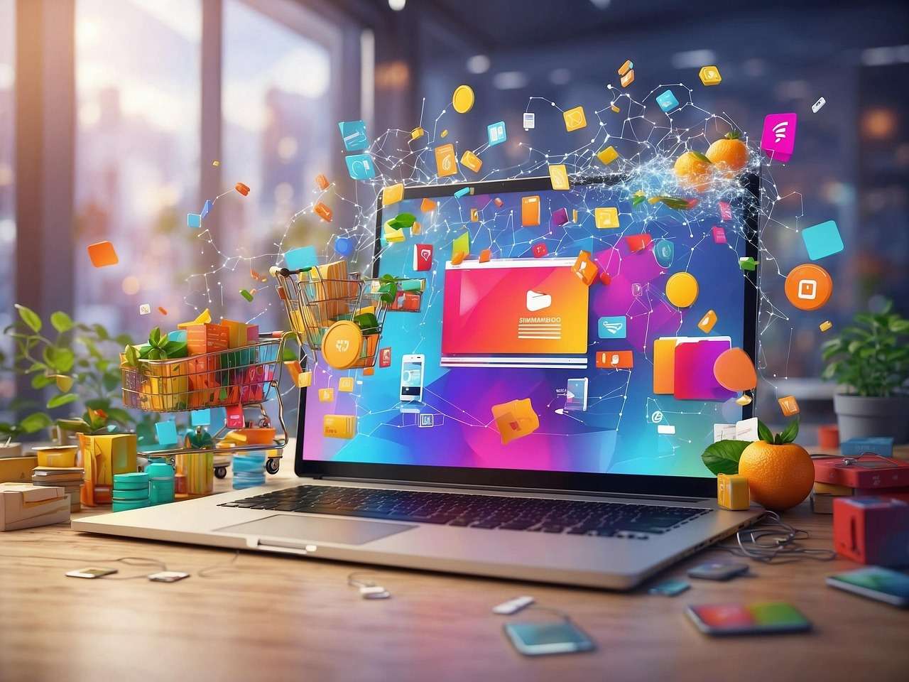 graphic, design, internet, technology, computer, laptop, network, digital, communication, data, business, tech, marketing, connection, earth, ai generated